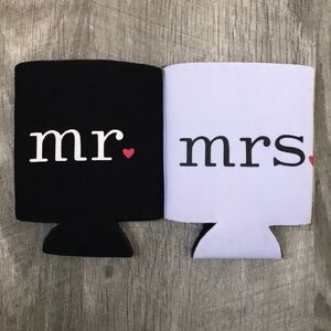 MR & MRS koozies